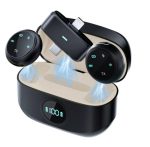 K31 Pro Collar Clip Button Wireless Microphone – Dual Compatibility for iPhone & Android - Best Price In Muscat Oman