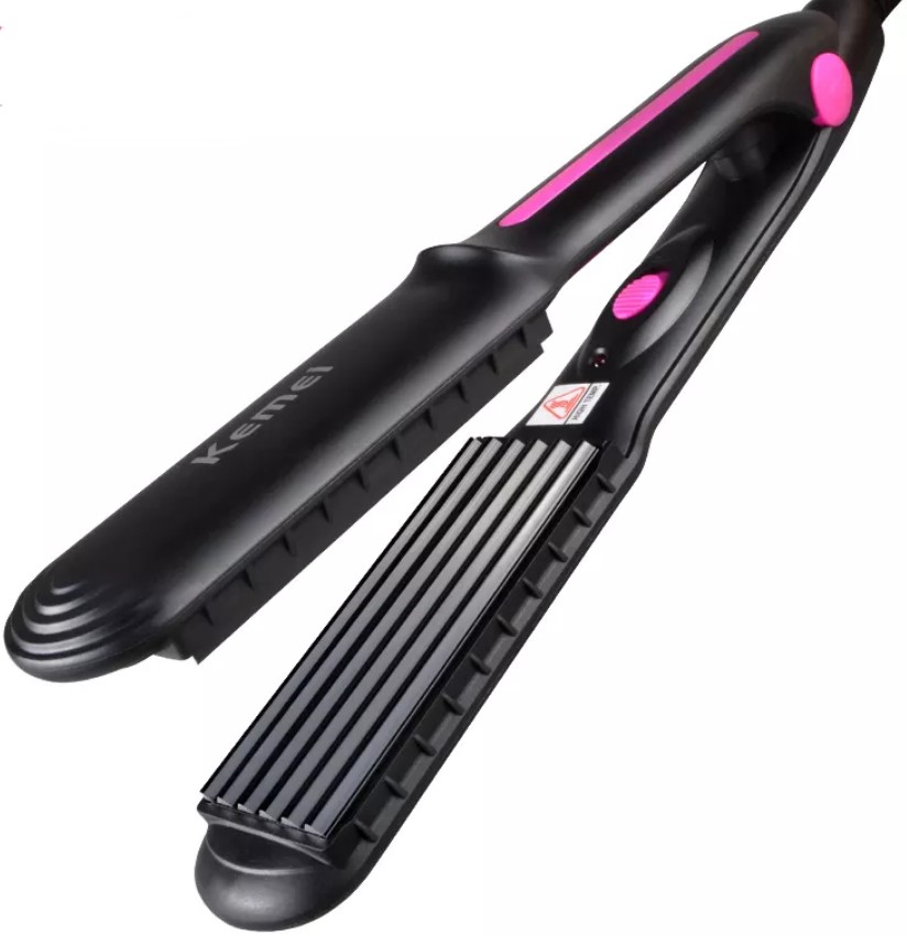 kemei-km-2118-professional-ceramic-hair-straightener-fast-he.jpg Kemei KM-2118 Professional Ceramic Hair Straightener – Fast Heating, Adjustable Temperature, - Image 1