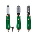 Kemei KM‑8015 3‑in‑1 Professional Hair Dryer Brush – Ionic Dryer, Straightener & Curler