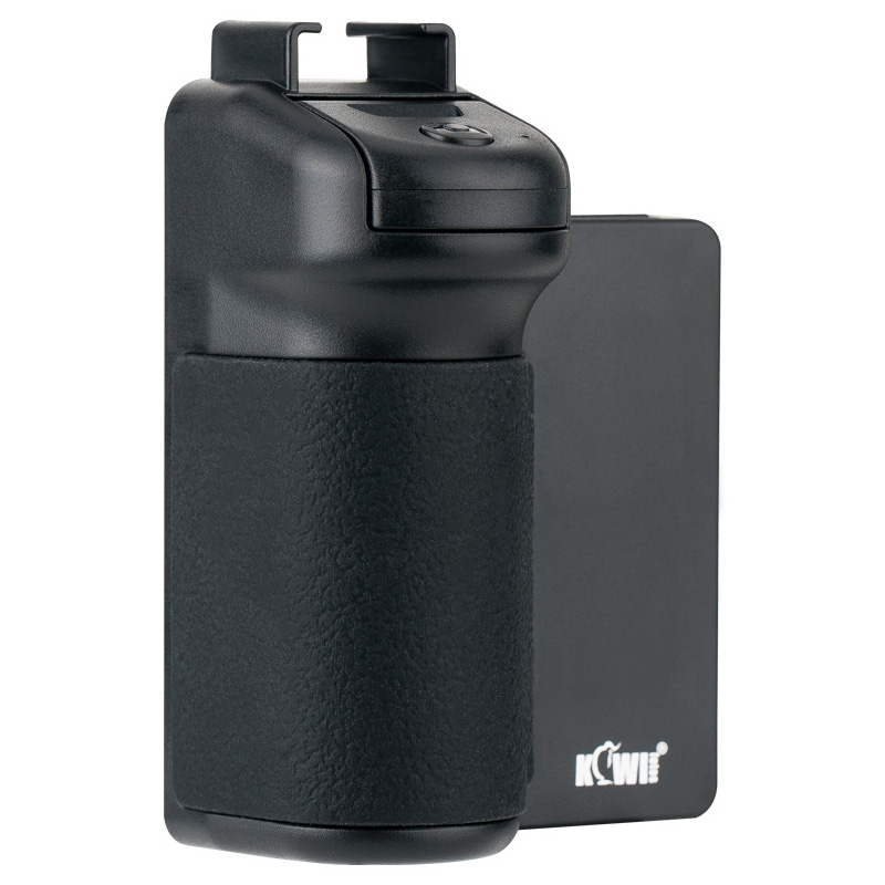 kiwi-wireless-remote-phone-grip-ergonomic-smartphone-holder-.jpg KIWi Wireless Remote Phone Grip – Ergonomic Smartphone Holder with Detachable Bluetooth Shutter, Cold Shoe Mount, and Tripod Compatibility - Image 1