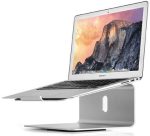 Laptop Stand EW03017 Silver – Foldable Aluminium Ergonomic Riser with Ventilation & Non-Slip Pads –