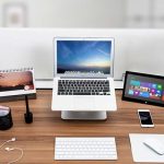 Laptop Stand EW03017 Silver – Foldable Aluminium Ergonomic Riser with Ventilation & Non-Slip Pads – - Image 3