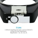 LED Headband Magnifier HED1 – Hands-Free Adjustable Magnifying Visor with LED Light for Precision Work, Price in Oman - Image 3