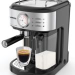 LePresso Barista Espresso Machine – 20 Bar Pump, Automatic Milk Frother & Flow Meter –
