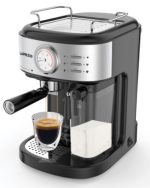 LePresso Barista Espresso Machine – 20 Bar Pump, Automatic Milk Frother & Flow Meter –