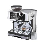 Lepresso Dual Boiler Espresso Machine LPCFFM0030 – 19 Bar Pressure, 2.8L Water Tank, Adjustable Grinder, Stainless Steel,