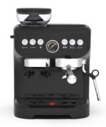 LePresso LECMBGBK Semi-Automatic Espresso Machine – 19 Bar Pump, Integrated Grinder, Milk Steamer, 2L Capacity, - Image 3