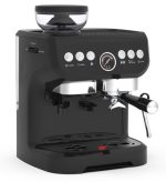 LePresso LECMBGBK Semi-Automatic Espresso Machine – 19 Bar Pump, Integrated Grinder, Milk Steamer, 2L Capacity, - Image 4