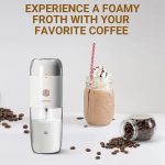LePresso LPM-FGRWH — 2-in-1 Portable Coffee Grinder & Milk Frother (19000 RPM, 1500mAh, 45W) - Image 3