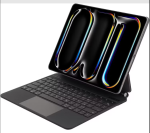 Levelo AeroBoard Saffiano Leather Wireless Keyboard for iPad Pro 12.9″ (Model LVLABK129BK) – Backlit, Multi-Gesture Trackpad, 300h Standby |