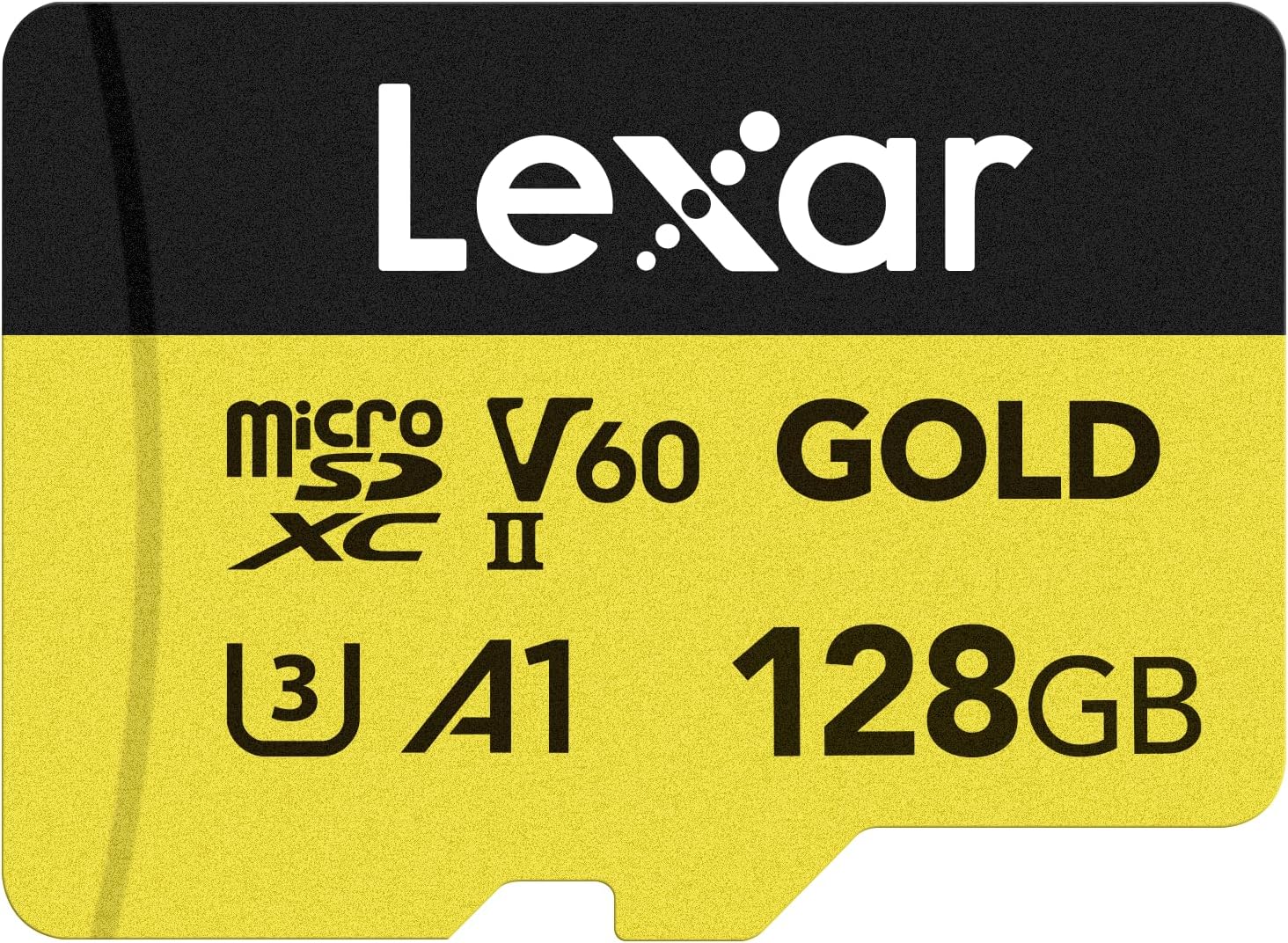 lexar-extreme-pro-gold-128gb-microsdxc-uhs-ii-lmsgold128g-v6.jpg Lexar Extreme Pro Gold 128GB microSDXC UHS-II – LMSGOLD128G, V60 / U3 / A2 - Image 1