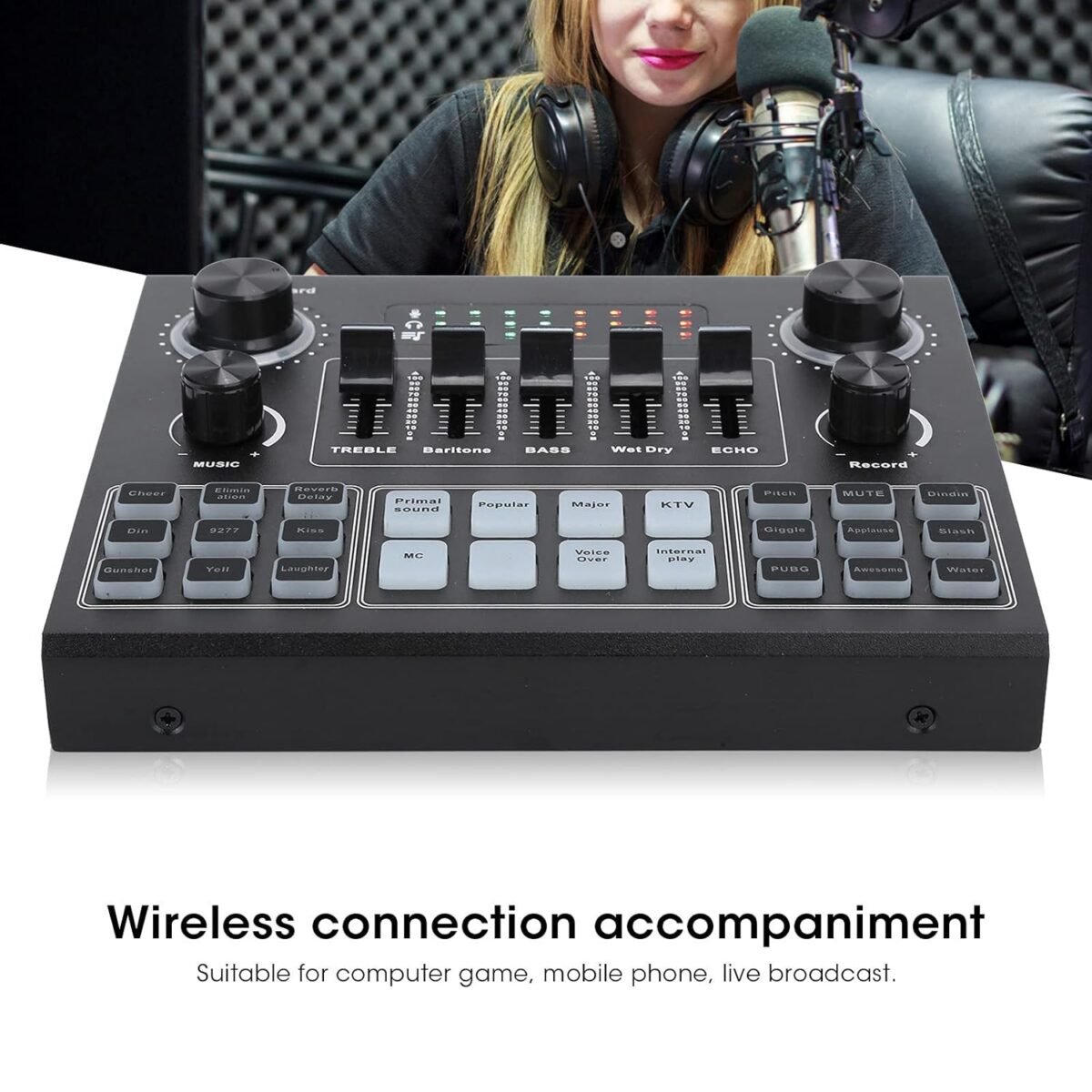 Live Soundcard - New Black Box Streaming Mixer (Bluetooth, USB Audio Interface, Voice Effects & Mic Inputs) - Image 3