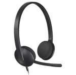 Logitech H340 USB Stereo Headset – Plug-and-Play with Noise-Canceling Microphone