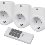 Lunvon Remote Control Plug Set — 3× Remote Sockets + 1 Remote (Up to 1000W, 12-Channel, 30m Range)