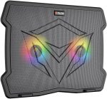 Meetion CP2020 RGB Gaming Laptop Cooling Pad — Dual-Fan USB Hub, Adjustable Tilt for 9–14" Laptops