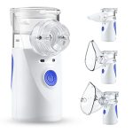 Mesh Nebulizer Steam Machine – Portable, Rechargeable, Silent Inhaler with 5 Features for Adults & Kids,