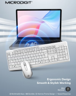 Microdigit MD325WK 2.4G Wireless Multimedia Keyboard + Mouse Combo in Oman - Image 2