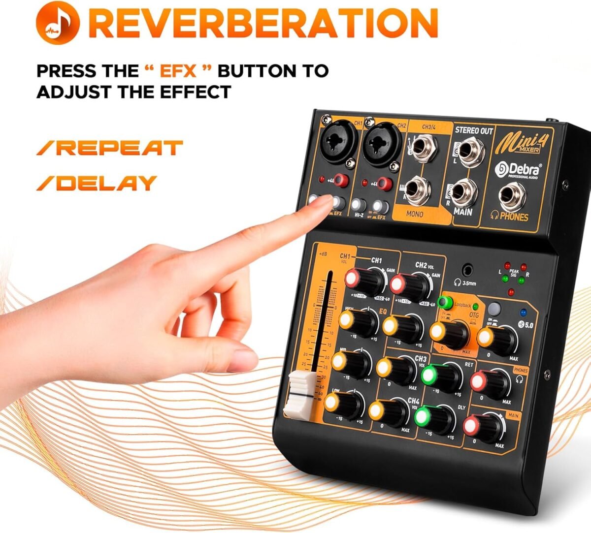 Mini 4 Channel Professional Audio Mixer 4S9 in Oman – Clear Sound Control - Image 4