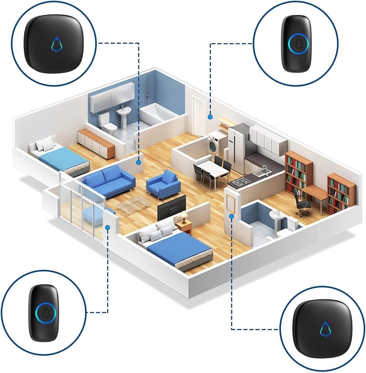 Mini Door Bell Mix MNB1 – Wireless Portable Doorbell with Loud Chime for Home & Office - Image 6