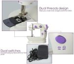 Mini Sewing Machine SM‑202A – Battery/AC‑Powered Portable Sewing with Double‑Thread, Foot Pedal & Built‑in Light - Image 5