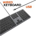 Mobility Lab Wired Keyboard – White with Orange Accents – USB Connection, Ergonomic Design – - Image 4