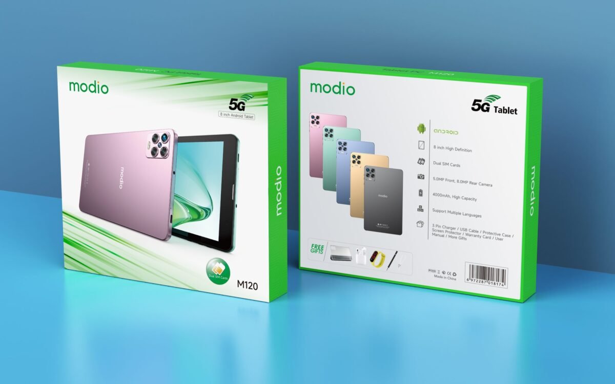 Modio M120 5G Android Tablet – 8" HD Display, 6GB RAM, 256GB Storage, Dual SIM, 4000mAh Battery, - Image 7