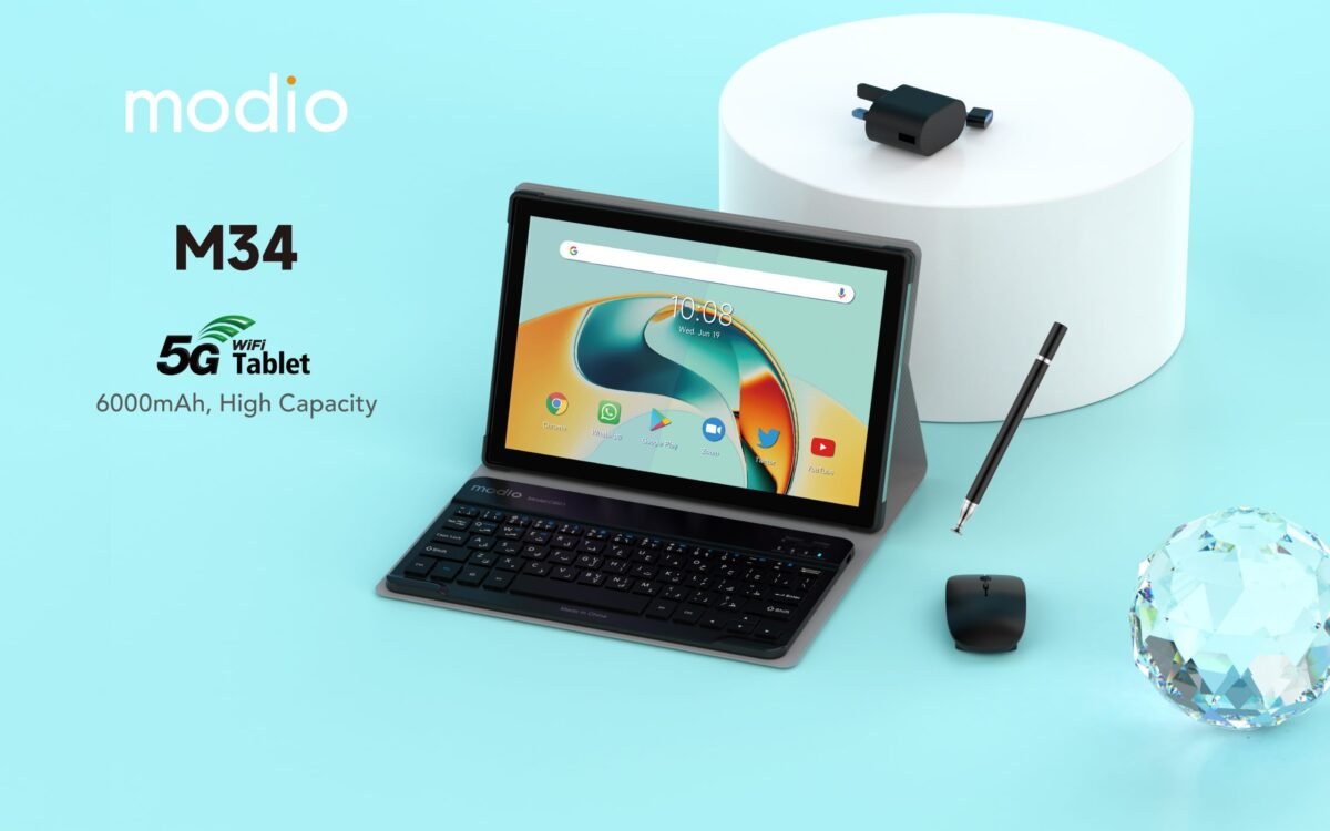 Modio M34 10.1" Android Tablet – 8GB RAM, 512GB Storage, Dual SIM, 6000mAh Battery, with Keyboard, - Image 5
