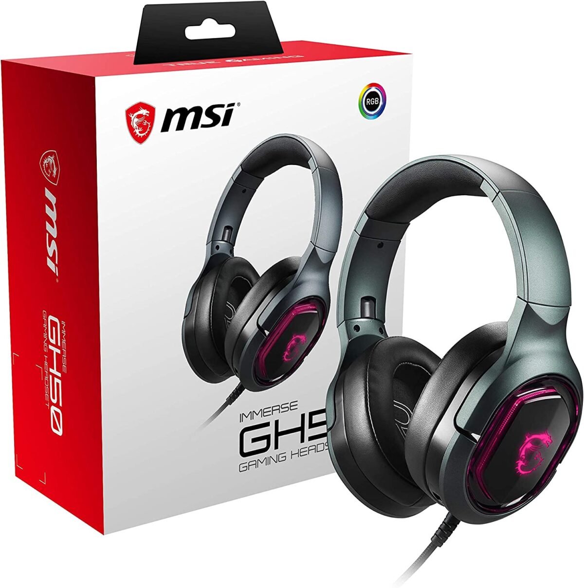 MSI Immerse GH50 Gaming Headset – 7.1 Surround, RGB Mystic Light, Low‑Latency, 50 mm Drivers, Detachable Mic - Image 9