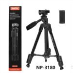 Neepho NP-3180 Professional Aluminum Tripod – 136cm Height, 360° Rotation, Quick Release Plate, - Image 4