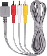 Nintendo Wii / Wii U AV Cable – 1.8 m RCA Composite Lead (Yellow Audio & Video) –