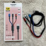 Nuoxinda Y04 3‑in‑1 Braided Data Cable – USB‑C, Lightning & Micro‑USB – Fast Charge & Sync – - Image 4