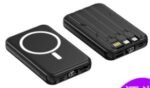 Nyork 10000mAh Fast Charging Power Bank with Built-in Cables – Dual Port Portable Charger for iPhone & Android, Price in Oman