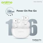 Oraimo OEB E100D True Wireless Earbuds – Lightweight, Long Battery Life, Touch Controls – - Image 2