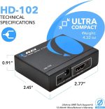 OREI 1×2 HDMI Splitter (HD-102/UHDS-102) – Mirror Display to Dual Screens (Full HD/4K) - Image 2