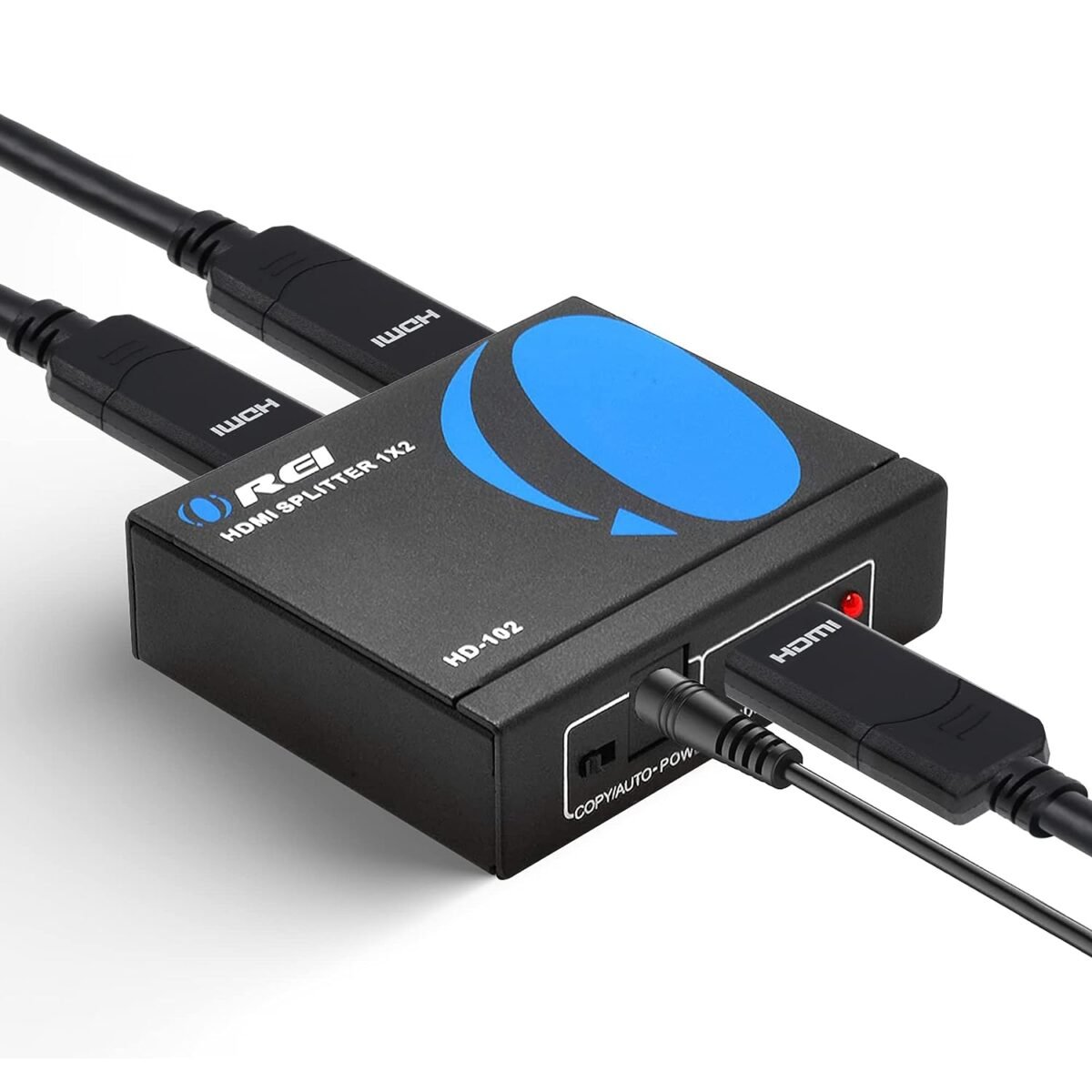OREI 1×2 HDMI Splitter (HD-102/UHDS-102) – Mirror Display to Dual Screens (Full HD/4K) - Image 4