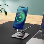 Pawa 360° Foldable Mobile & Tablet Stand (PW-RFS3601) – Adjustable Aluminum Holder with Silicone Grip, - Image 3