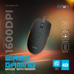 Pawa 4D Wired Gaming Mouse PW-MWGMRGB7 – 800/1200/1600 DPI, RGB Lighting, Wired Optical – Performance & Style for Gamers - Price in Oman - Image 3