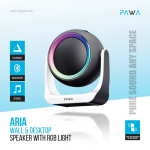 Pawa ARIA Wall & Desktop Speaker SPWLTW55 – RGB Light Wireless Bluetooth Speaker, Wall Mounted or Desktop Use | - Image 2