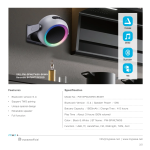 Pawa ARIA Wall & Desktop Speaker SPWLTW55 – RGB Light Wireless Bluetooth Speaker, Wall Mounted or Desktop Use | - Image 5