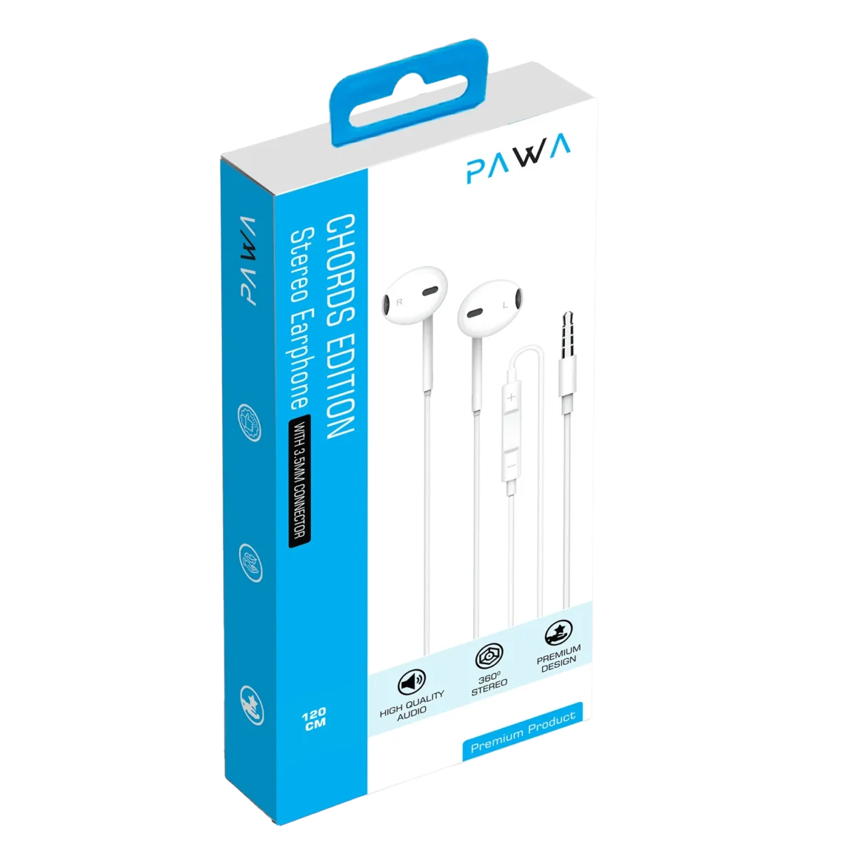 Pawa Chords Series Stereo Earphone PW-35EP20 – 3.5mm Wired In-Ear Headphones with Microphone - Image 5