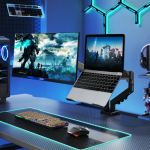 Pawa Double Gas Spring Computer Arms PW-CASGSM54 – Dual-Monitor Mount, 360° Rotation, Adjustable Tilt & Height – - Image 3