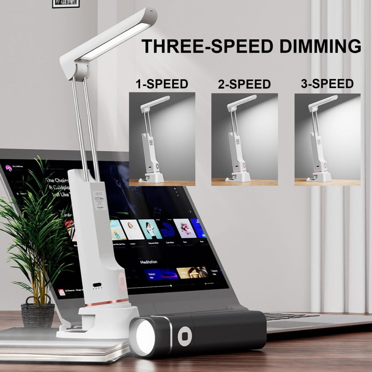 Pawa Flare 4-in-1 Foldable Table Lamp (F4TF23 / PW-F4TF23) — 5000mAh USB-C, Powerbank, Torch & Phone-Stand - Image 3