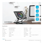 Pawa Laptop Cooling Stand 17” MBSTRGB6 with RGB Light & Silent Cooling Fans – Gaming & Office Use (Price In Oman) - Image 3