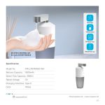 Pawa PW-LFSTAMSD-WH Automatic Soap Dispenser – 2-Level Distance Sensor, Rechargeable, Touchless Design, - Image 4