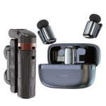 Pawa Travel Vlogging Kit + Dual Mix & Selfie Stick PW-SLST6015 – Selfie Tripod, Wireless Mic, 360° Rotation –