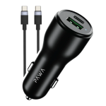 Pawa Type C to C Cable Car Charger in Oman – 51W Fast Dual Port