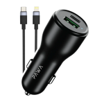 Pawa Type C to Lightning Cable Car Charger in Oman – 51W Fast Dual Port