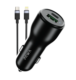 Pawa Type C to Lightning Cable Car Charger in Oman – 51W Fast Dual Port