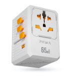Pawa Universal GaN 65W Travel Adapter (PW-TCUTA65W) – Fast Charging, Dual Output,