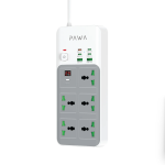 Pawa Universal Power Strip with Timer in Oman – 45W Smart Charging Control